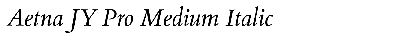 Aetna JY Pro Medium Italic image